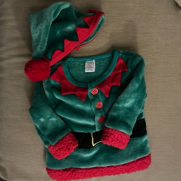 Infant Mickey Mouse onesie Sz 0/3 mos + Santa tunic and hat Sz 3-6 mos - Picture 7 of 8